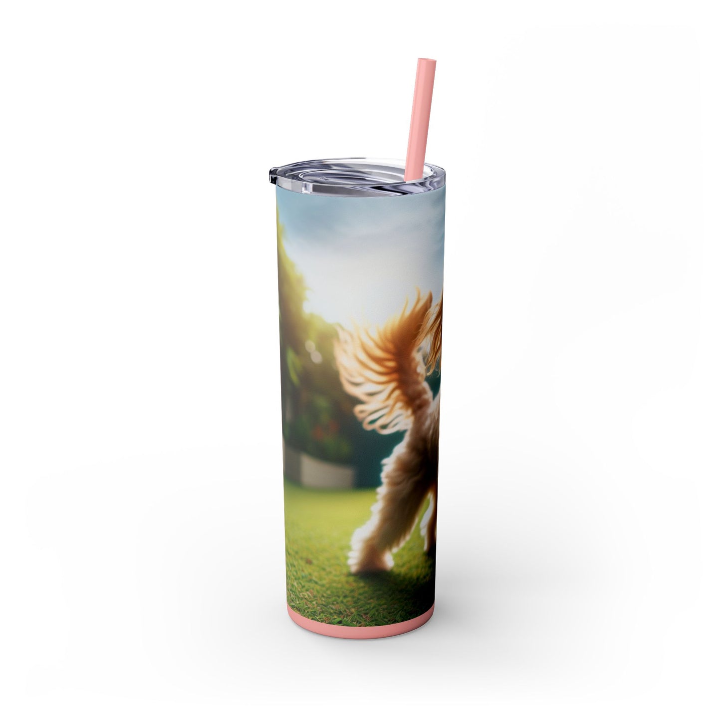 Skinny Tumbler with Straw – 20 oz Stainless Steel Cup