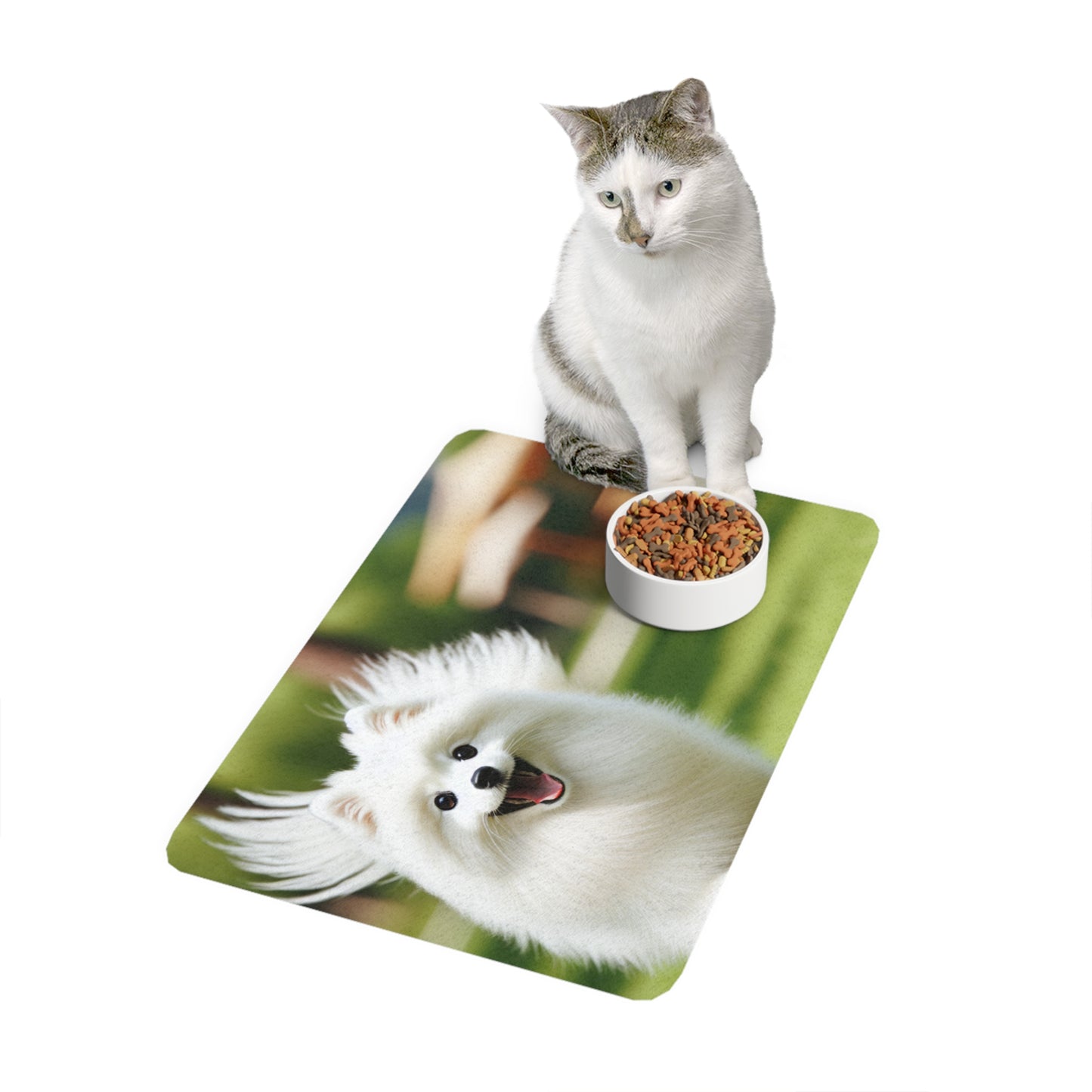 Pet Food Mat (12x18) - Japanese Spitz