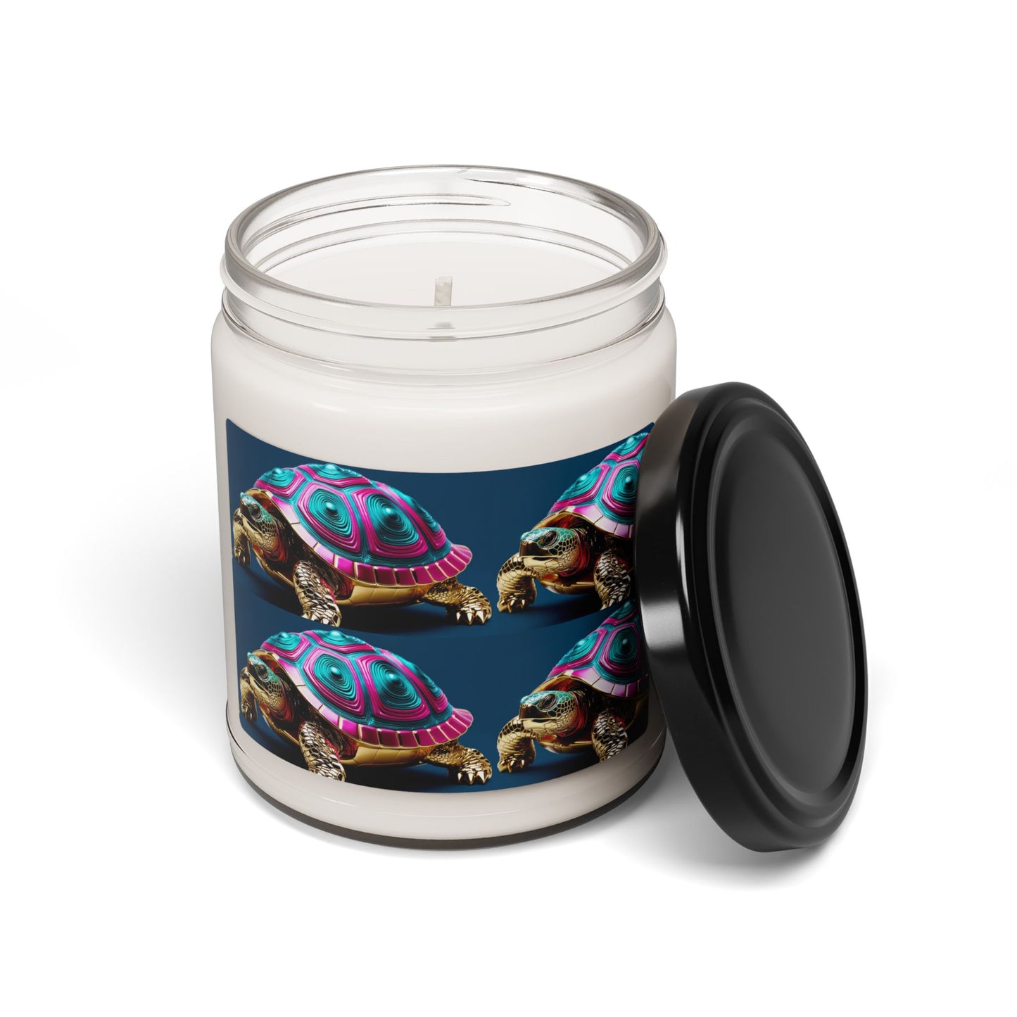 Glittery Psychedelic Turtle- Scented Soy Candle, 9oz