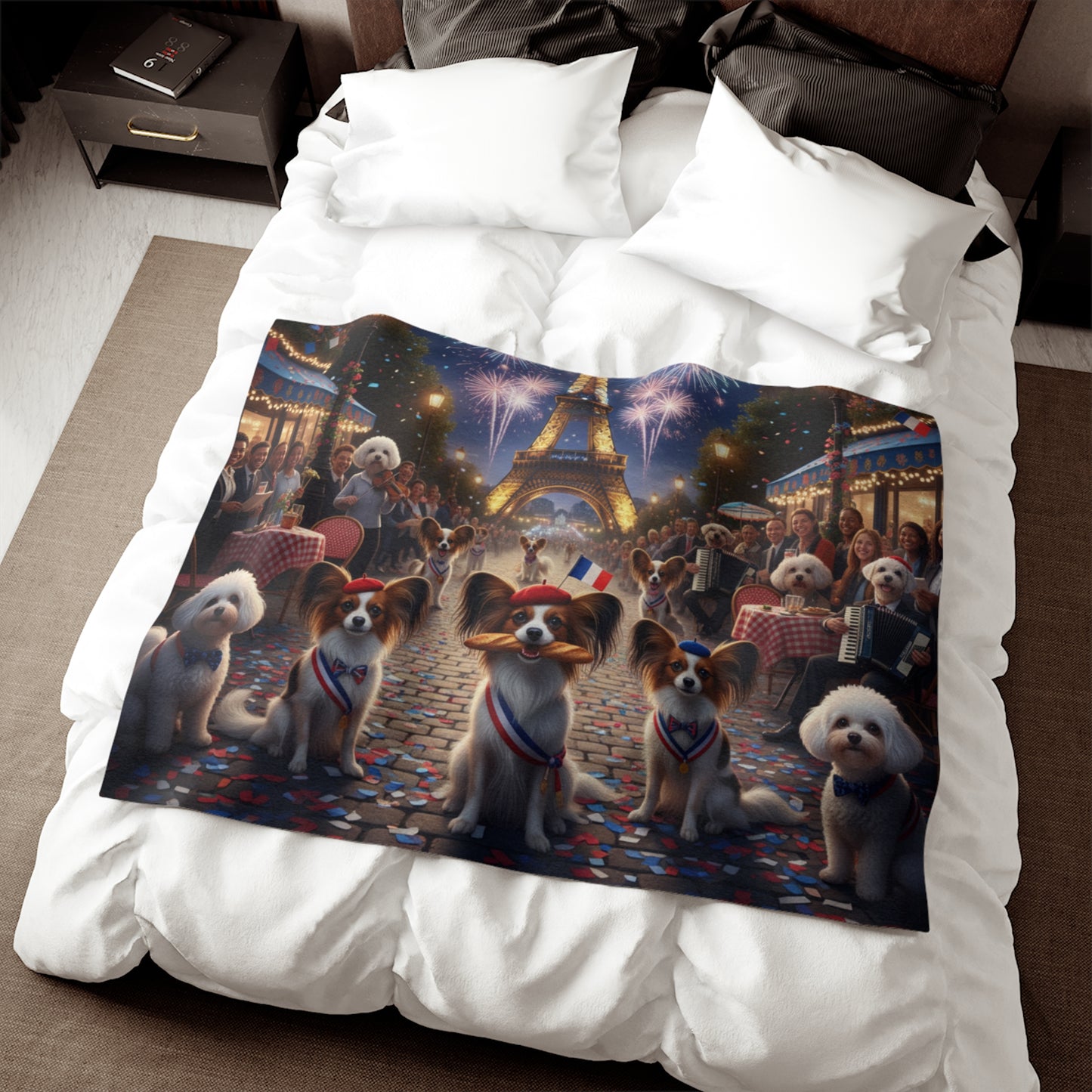 Poodle and Papillon Blanket