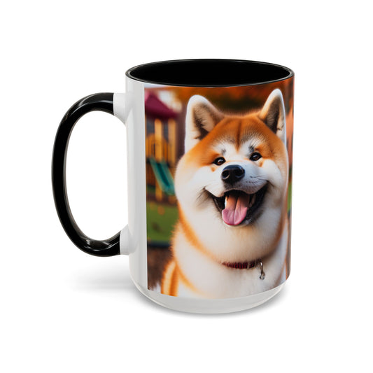 Japanese Akitainu Accent Coffee Mug - Perfect Gift for Dog Lovers