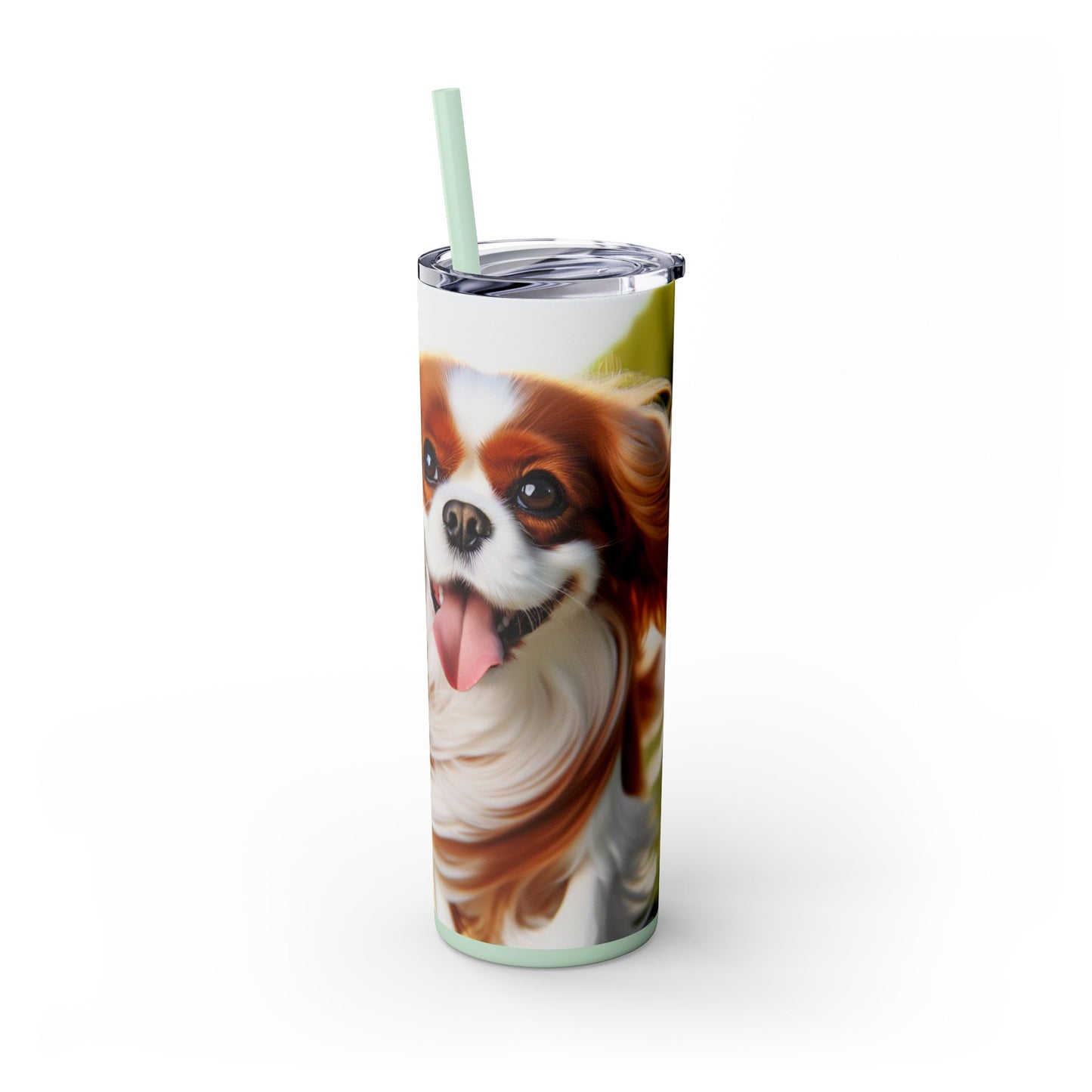 Vaso con pajita para Cavalier King Charles Spaniel, 20 oz