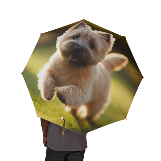 Cairn Terrier Semi-Automatic Foldable Umbrella