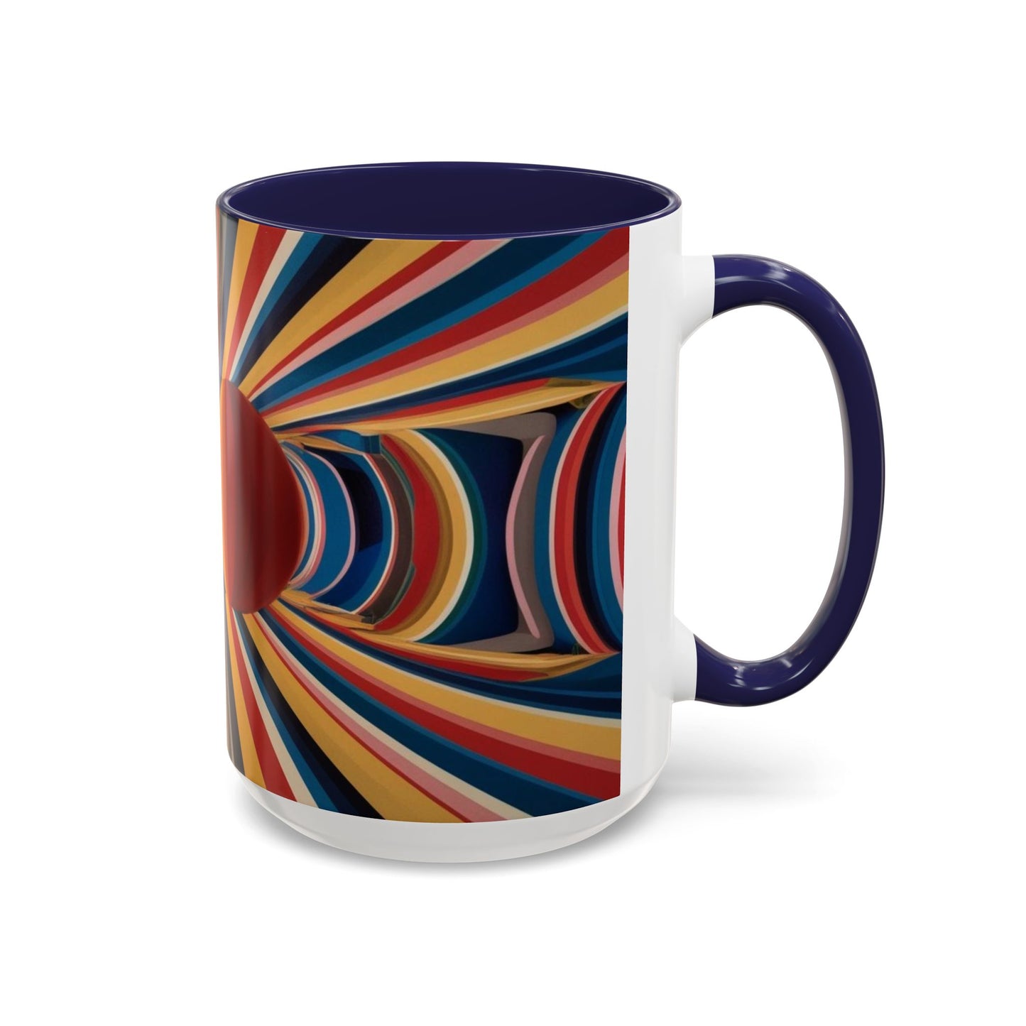 Optical Illusion Accent Mug – Ceramic Coffee Cup