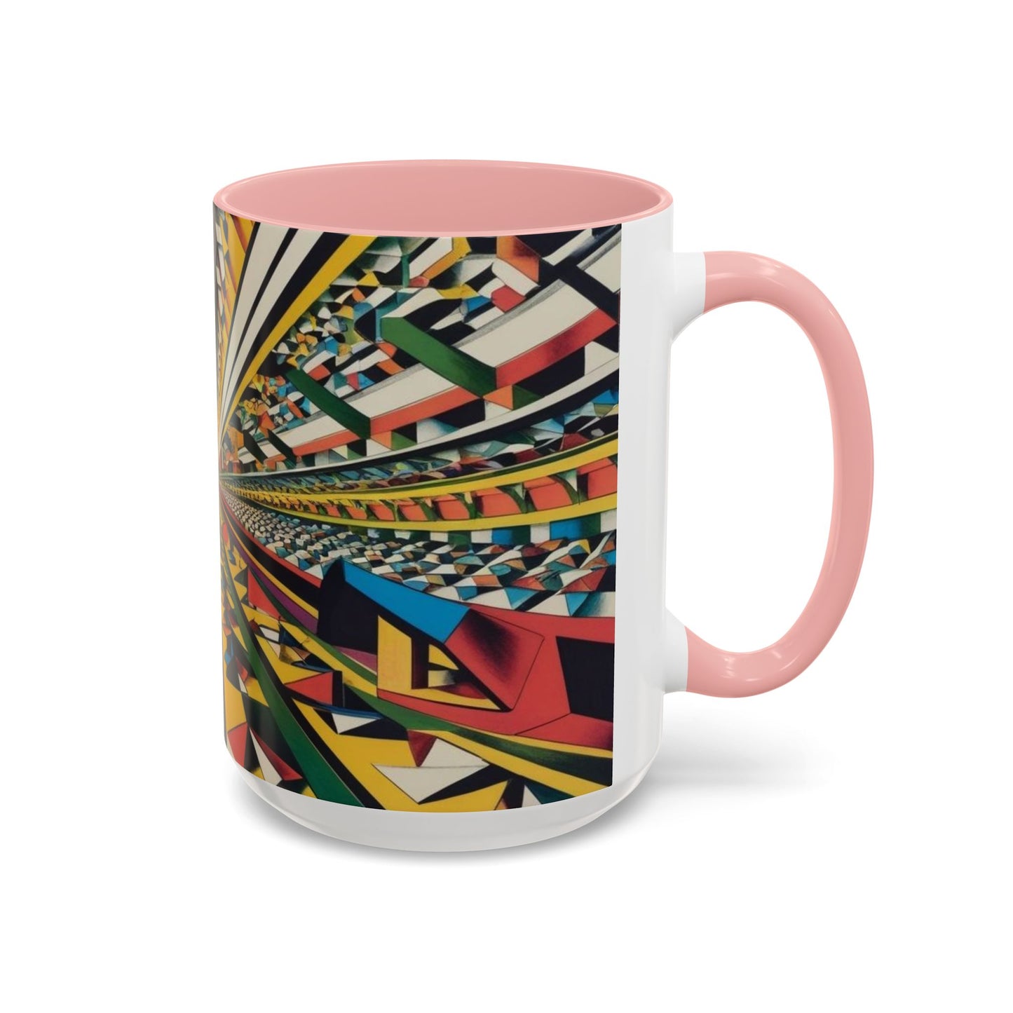 Optical Illusion Accent Mug – Ceramic Coffee Cup