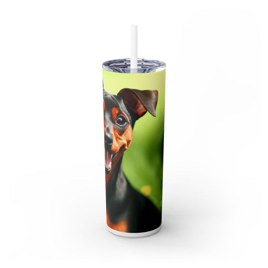 German Pinscher Tumbler with Straw, 20oz