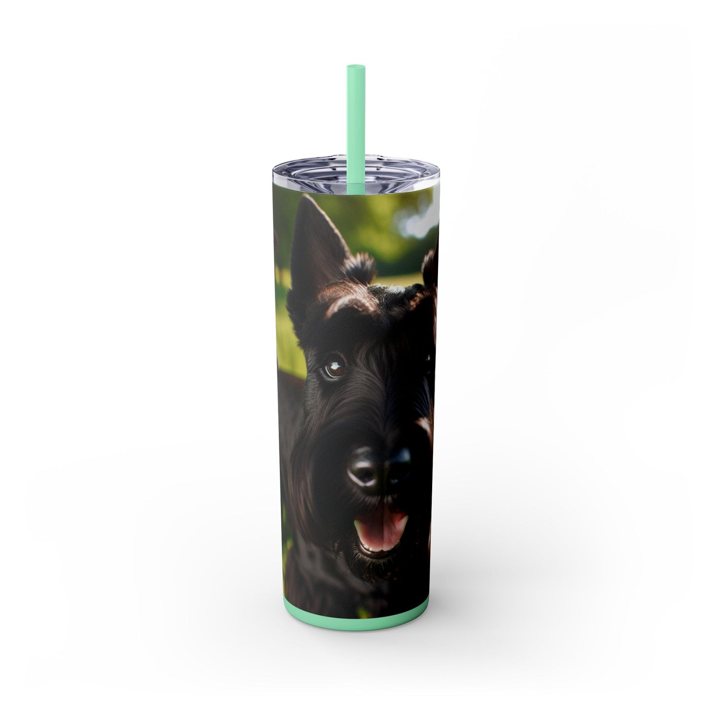 Scottish Terrier Skinny Tumbler with Straw, 20oz