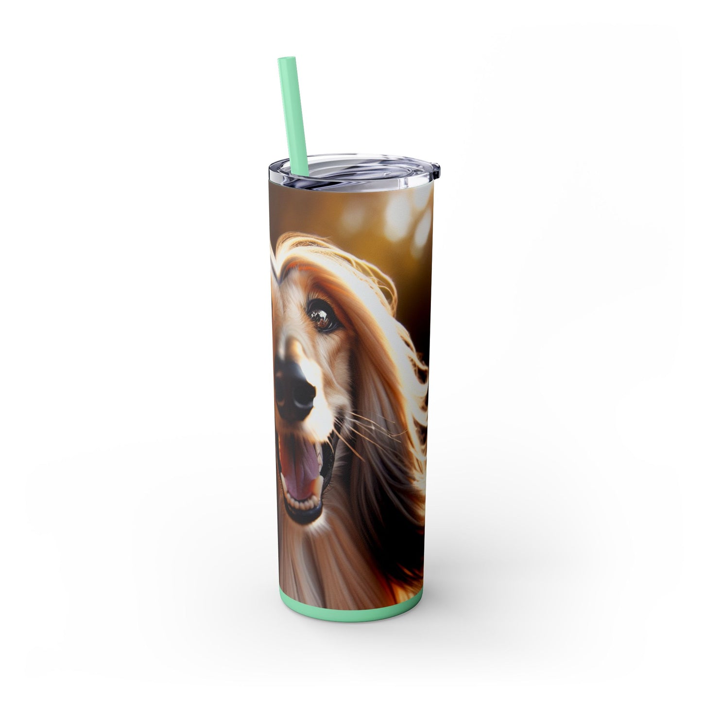 Afghan Hound Tumbler with Straw, 20oz