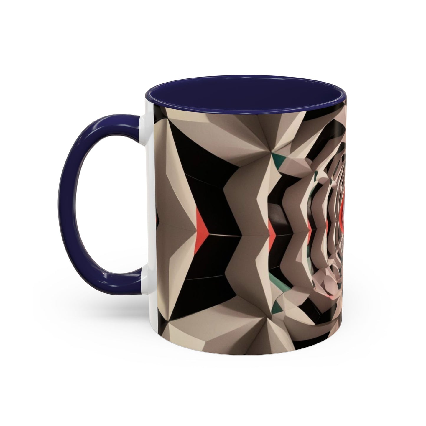 Optical Illusion Accent Mug – Ceramic Coffee Cup