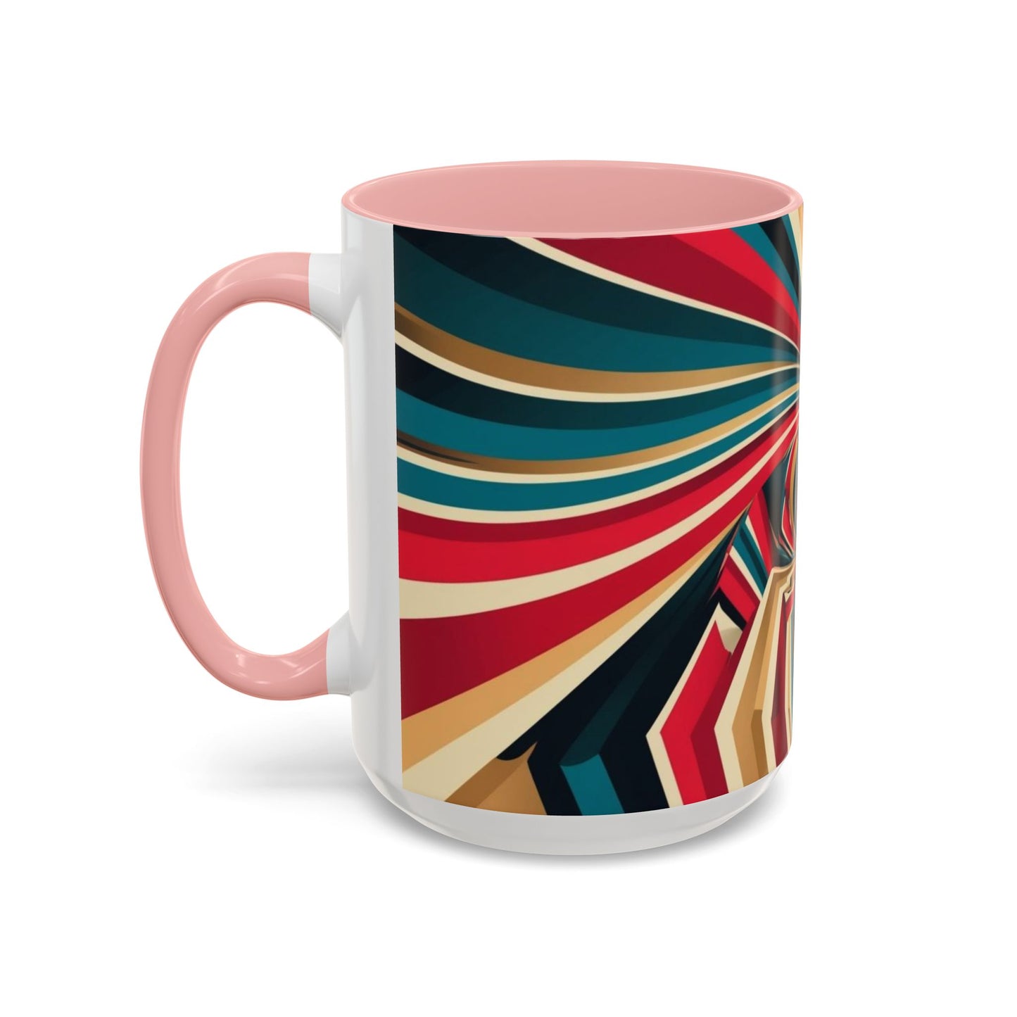 Optical Illusion Accent Mug – Ceramic Coffee Cup