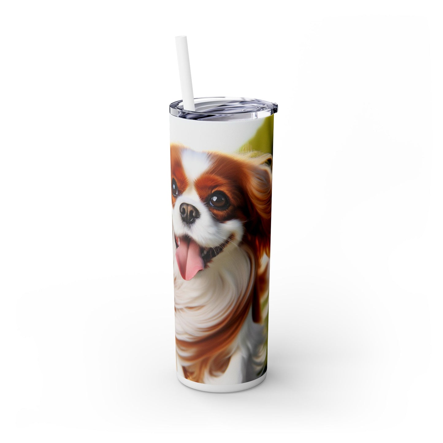 Vaso con pajita para Cavalier King Charles Spaniel, 20 oz