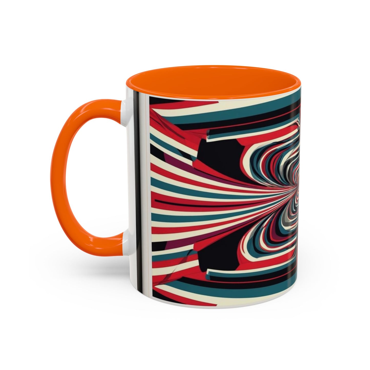 Optical Illusion Accent Mug – Ceramic Coffee Cup