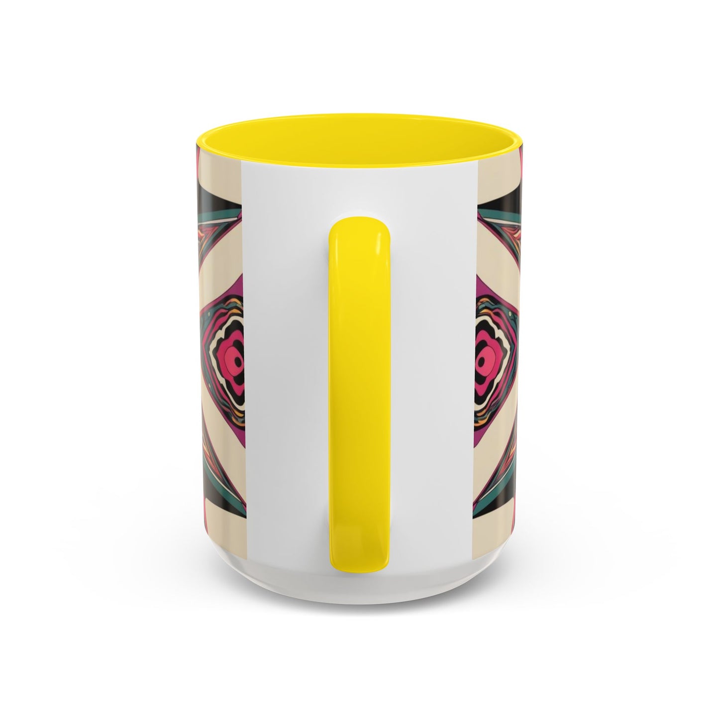 Optical Illusion Accent Mug – Ceramic Coffee Cup