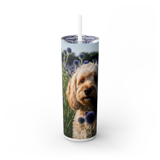 Spoodle Skinny Tumbler with Straw, 20oz