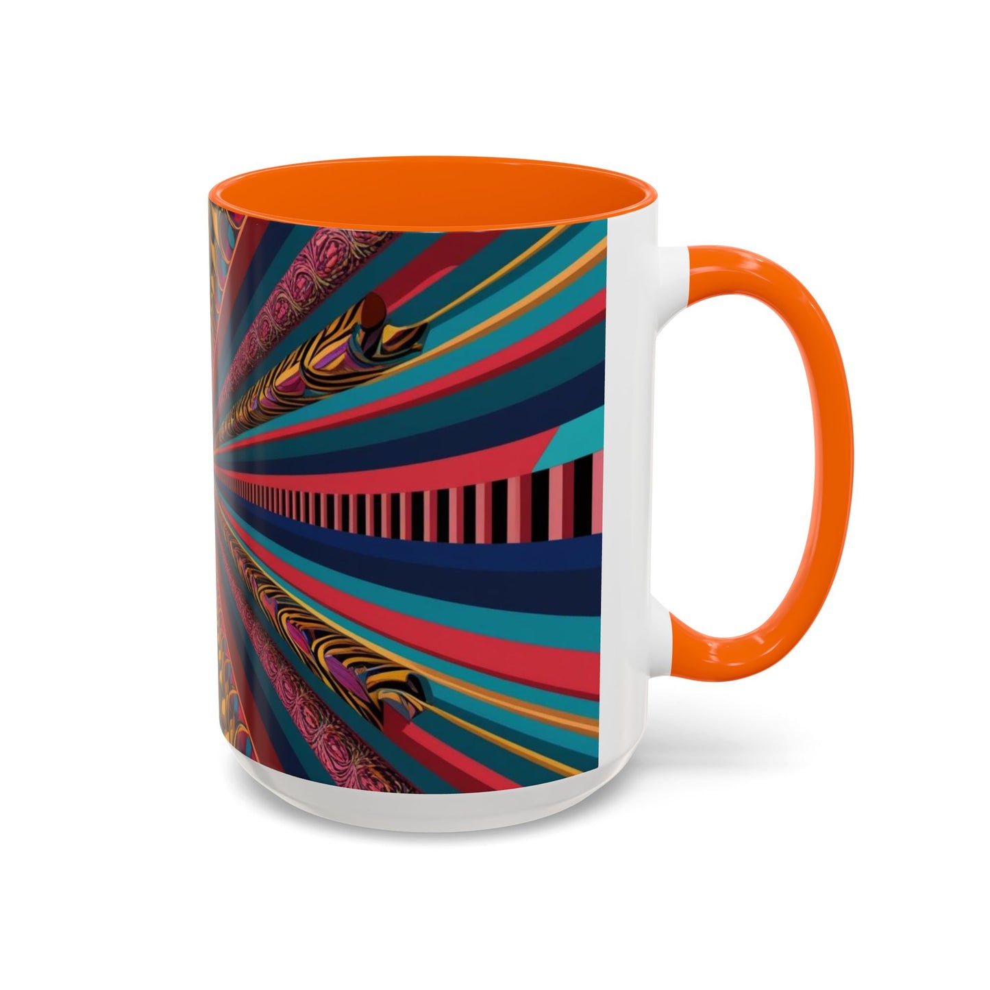 Optical Illusion Accent Mug – Ceramic Coffee Cup
