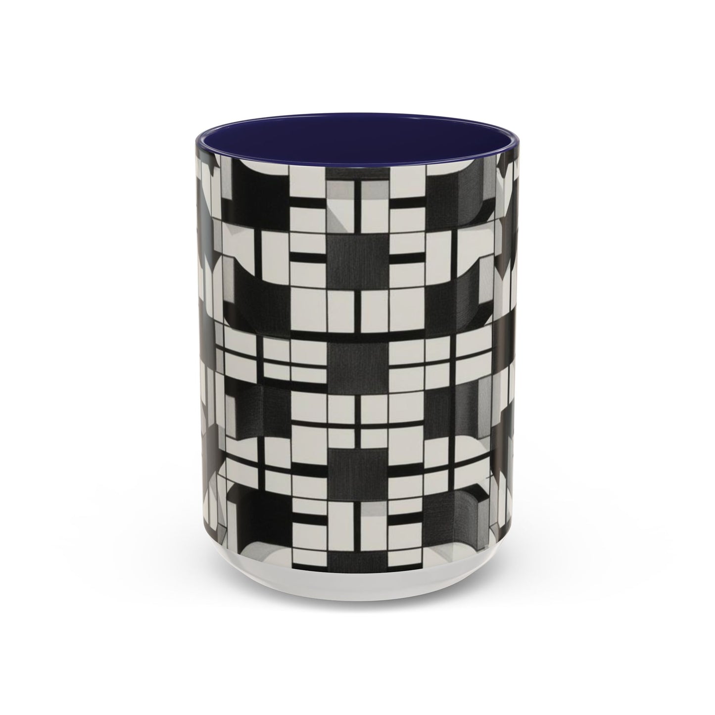 Optical Illusion Accent Mug – Ceramic Coffee Cup