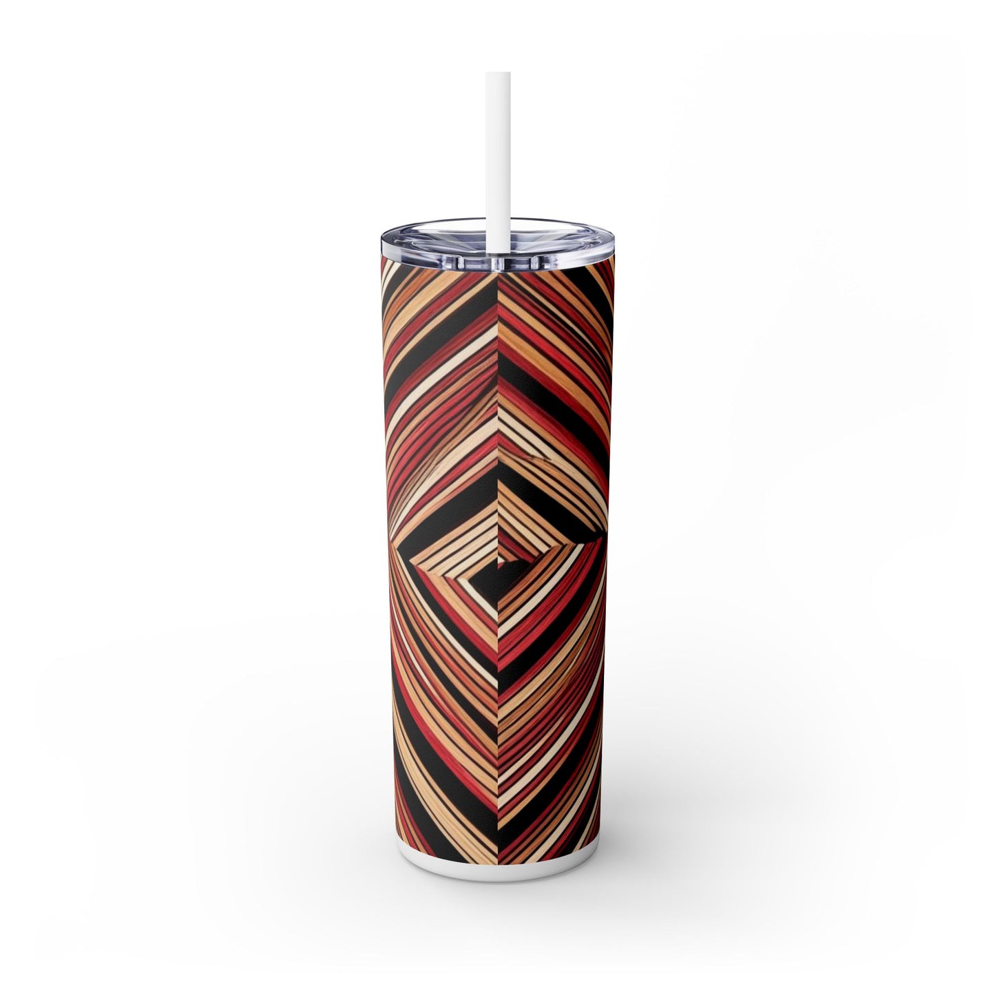 Optical Illusion Skinny Tumbler with Straw, 20oz