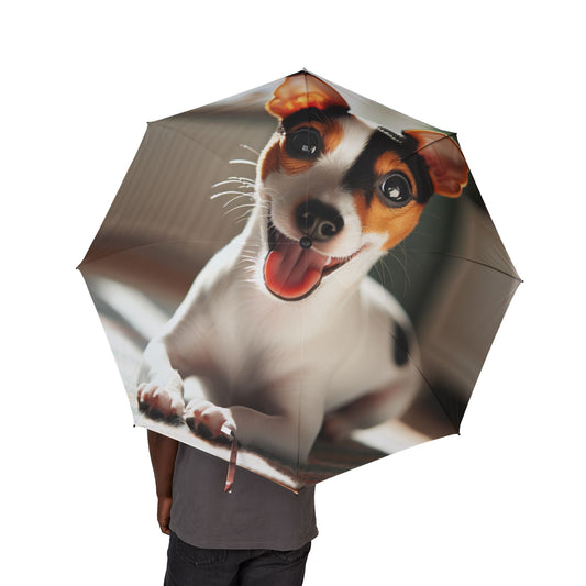 Toy Fox Terrier Semi-Automatic Foldable Umbrella