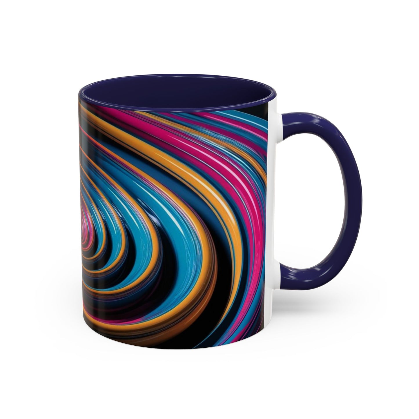 Optical Illusion Accent Mug – Ceramic Coffee Cup