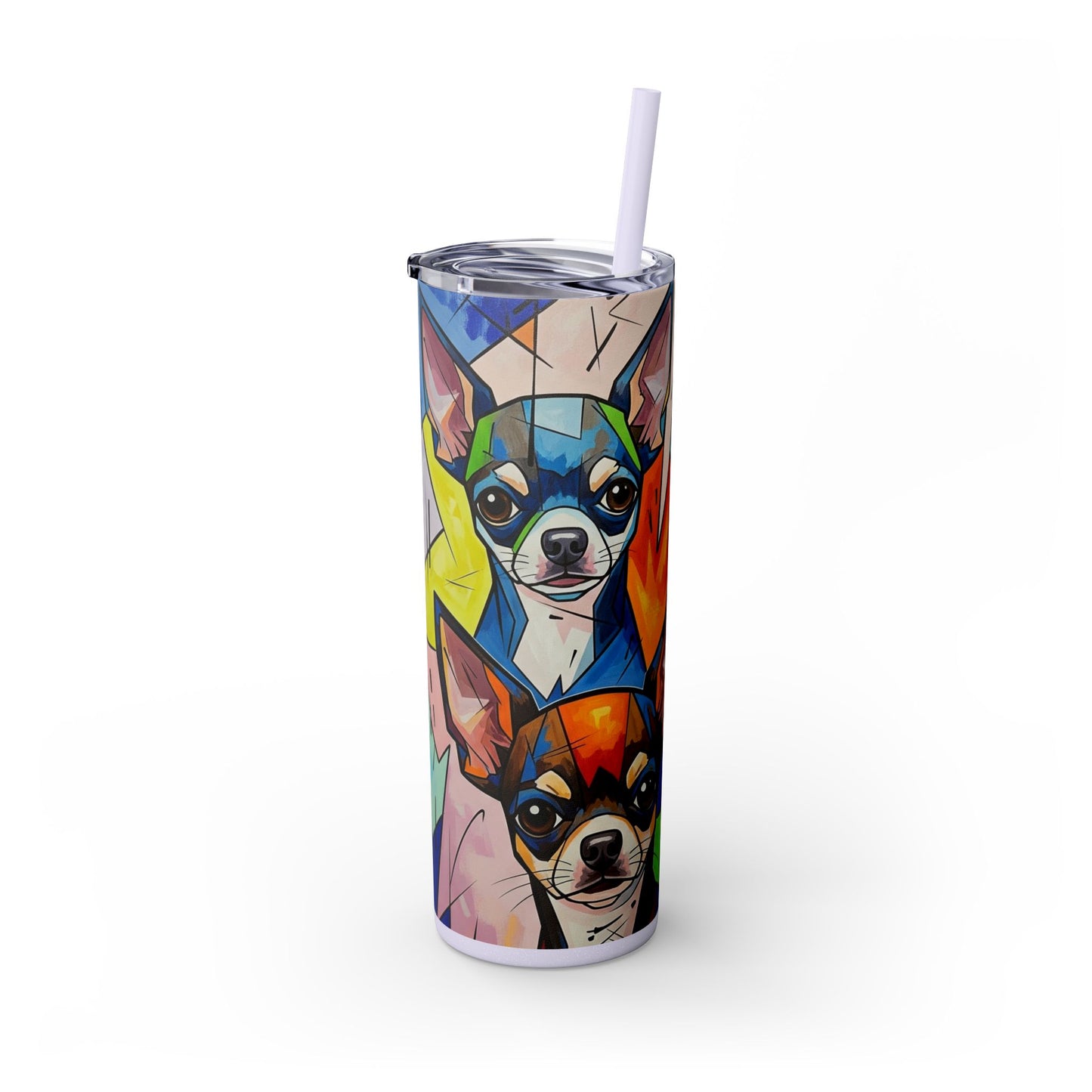 Skinny Tumbler with Straw – 20 oz Stainless Steel Cup