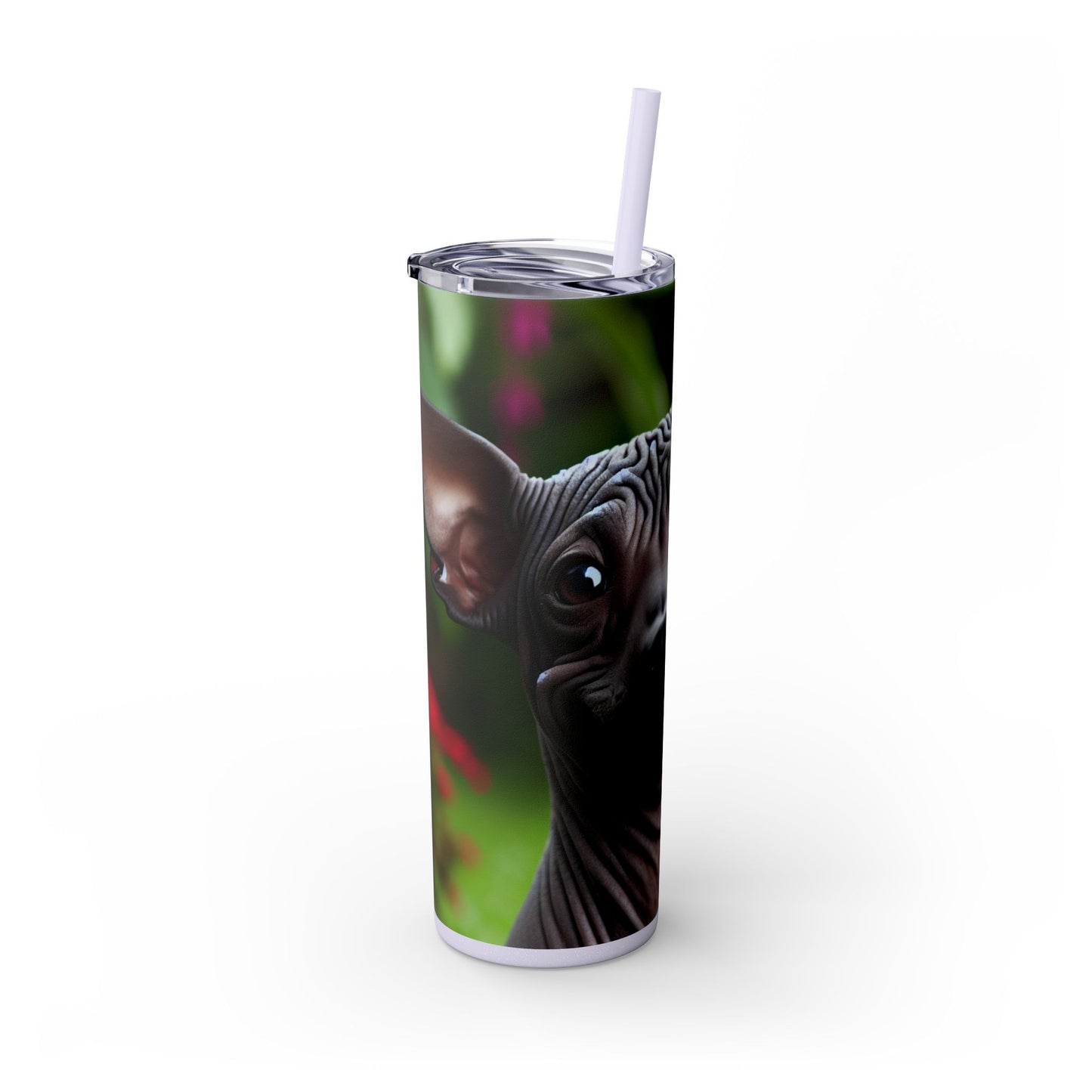 Peruvian Hairless Dog Skinny Tumbler with Straw, 20oz