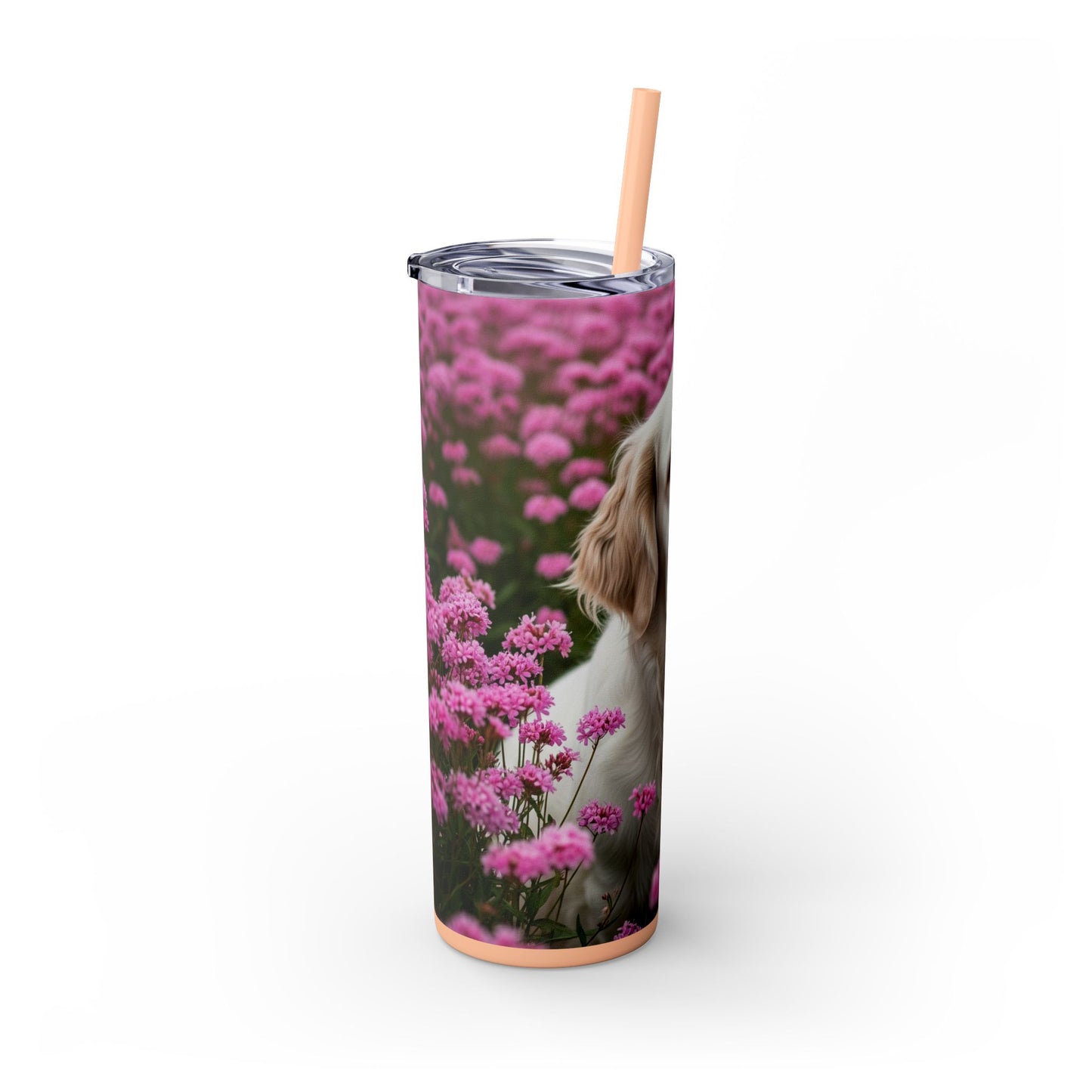 Gobelet isotherme Clumber Spaniel avec paille, 590 ml