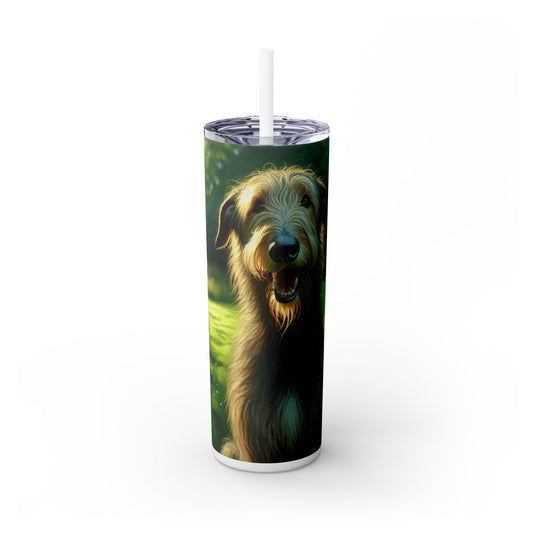Irish Wolfhound Tumbler with Straw, 20oz