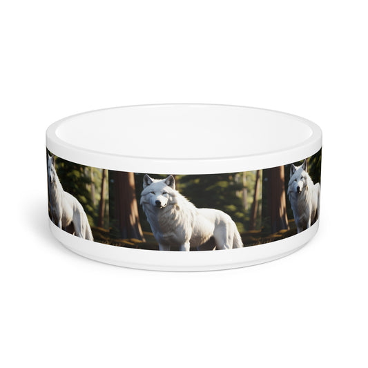 White Wolf Pet Bowl