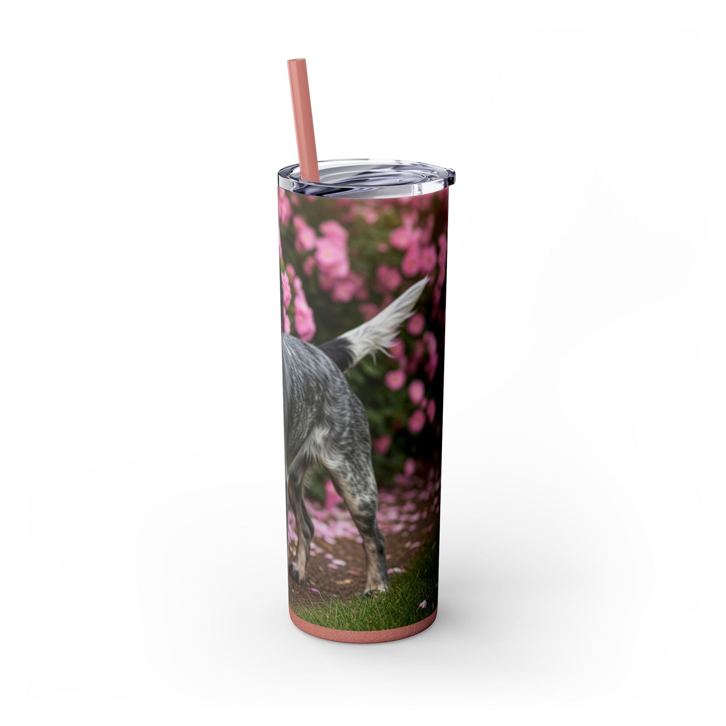 Blue Picardy Spaniel Tumbler with Straw, 20oz