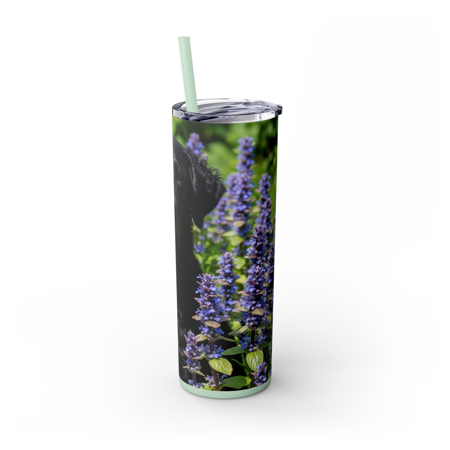 Gobelet isotherme à paille en forme de retriever à poil frisé, 590 ml