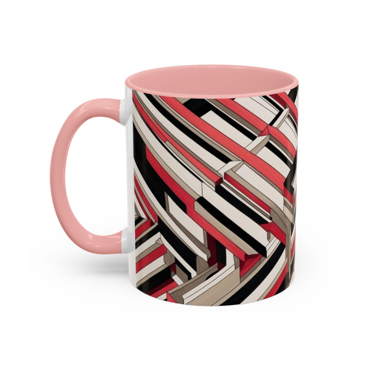 Optical Illusion Accent Mug – Ceramic Coffee Cup
