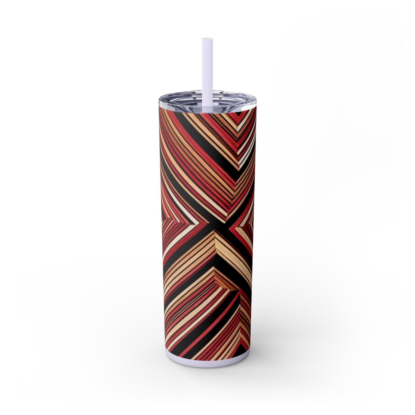 Optical Illusion Skinny Tumbler with Straw, 20oz
