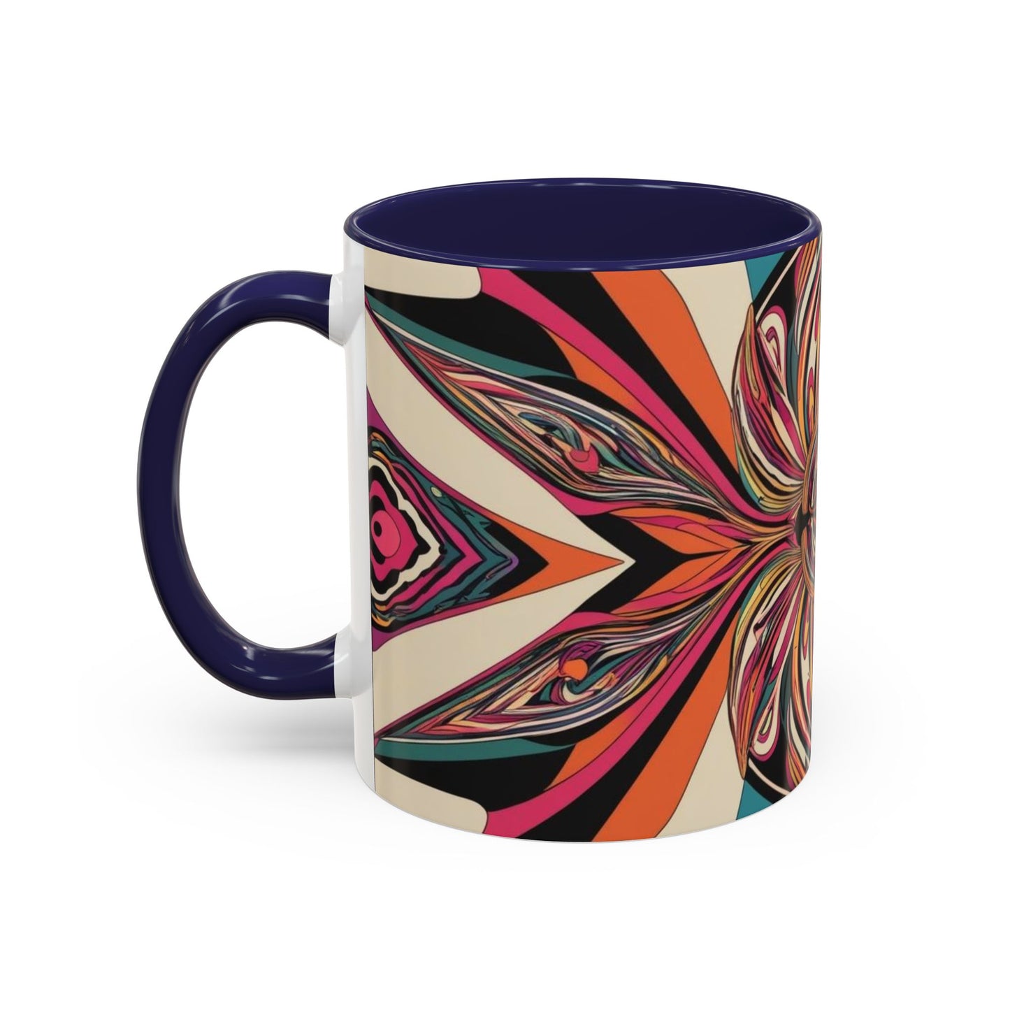 Optical Illusion Accent Mug – Ceramic Coffee Cup