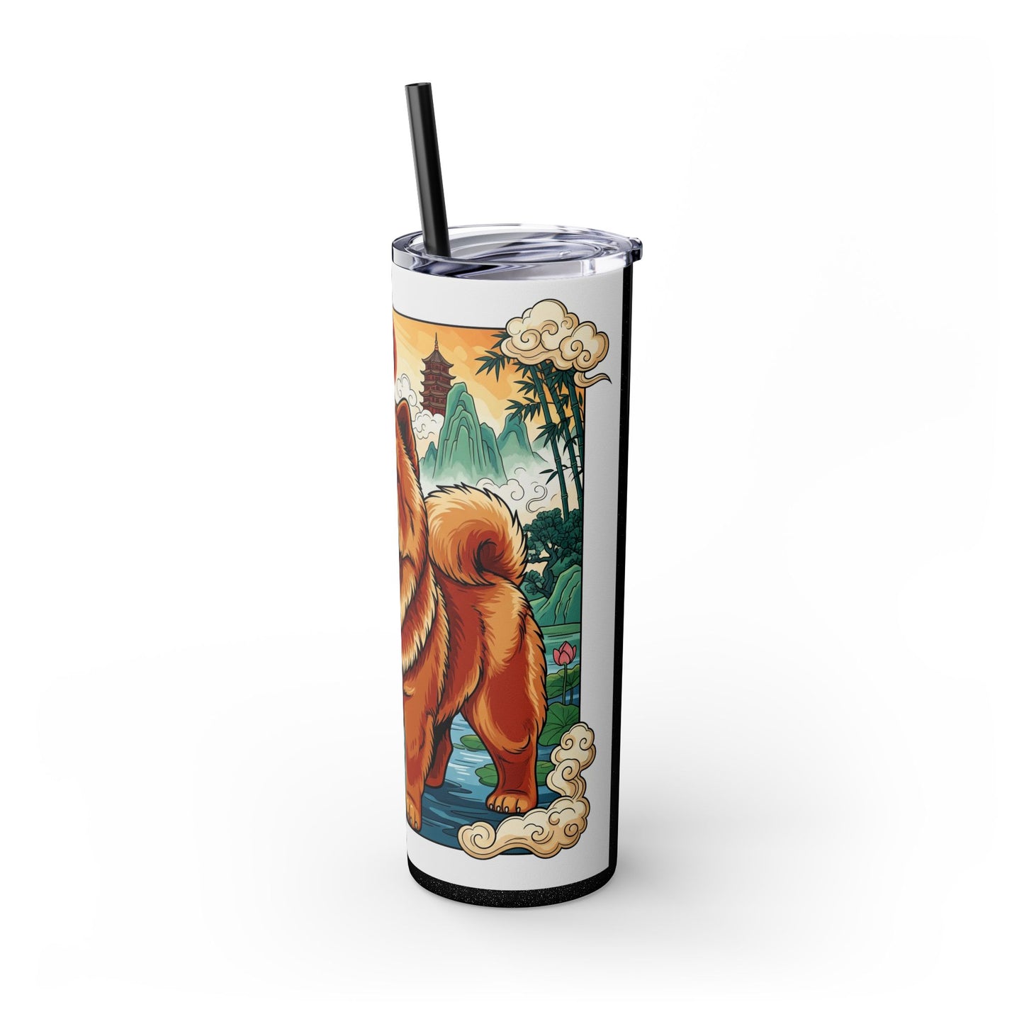 Skinny Tumbler with Straw – 20 oz Stainless Steel Cup