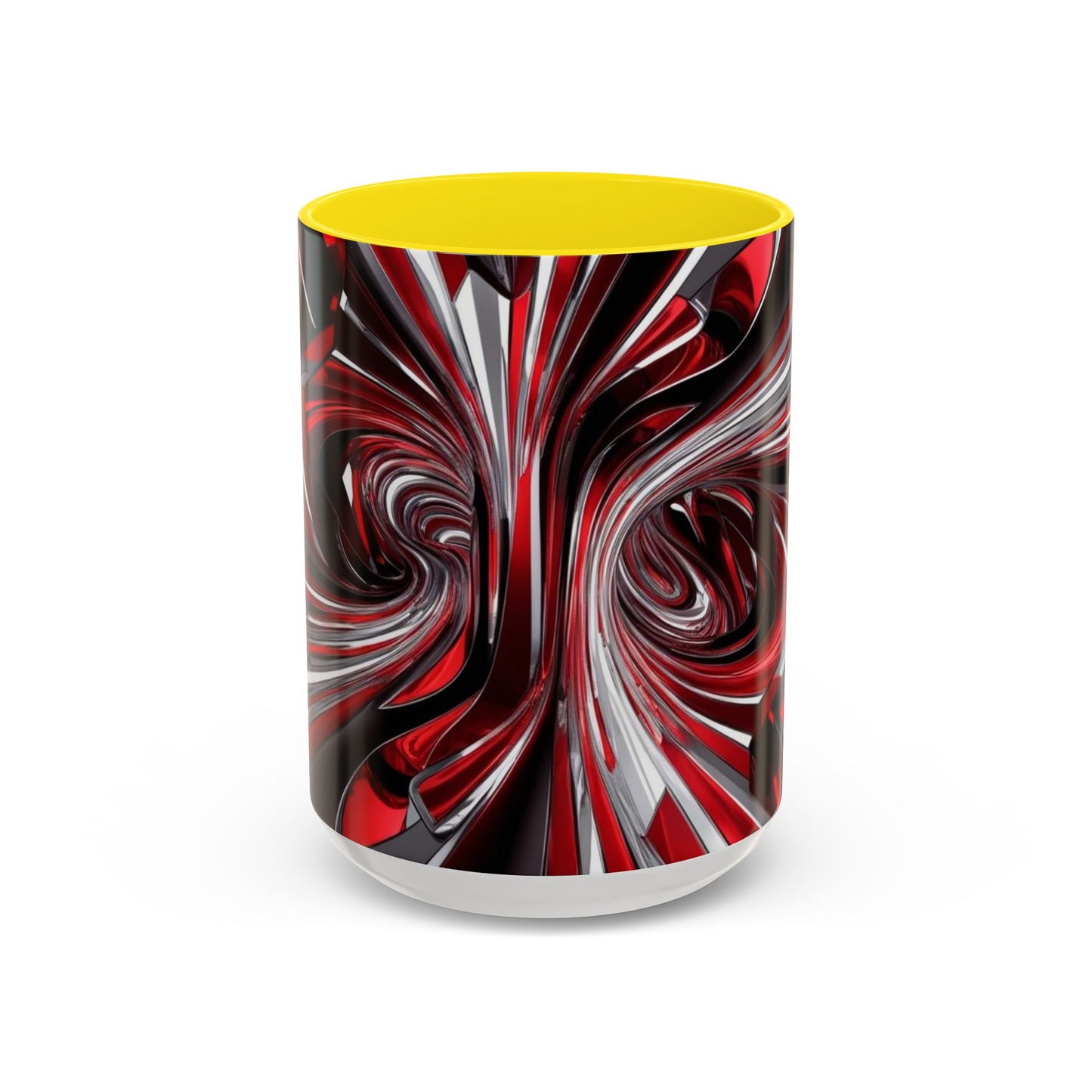 Optical Illusion Accent Mug – Ceramic Coffee Cup