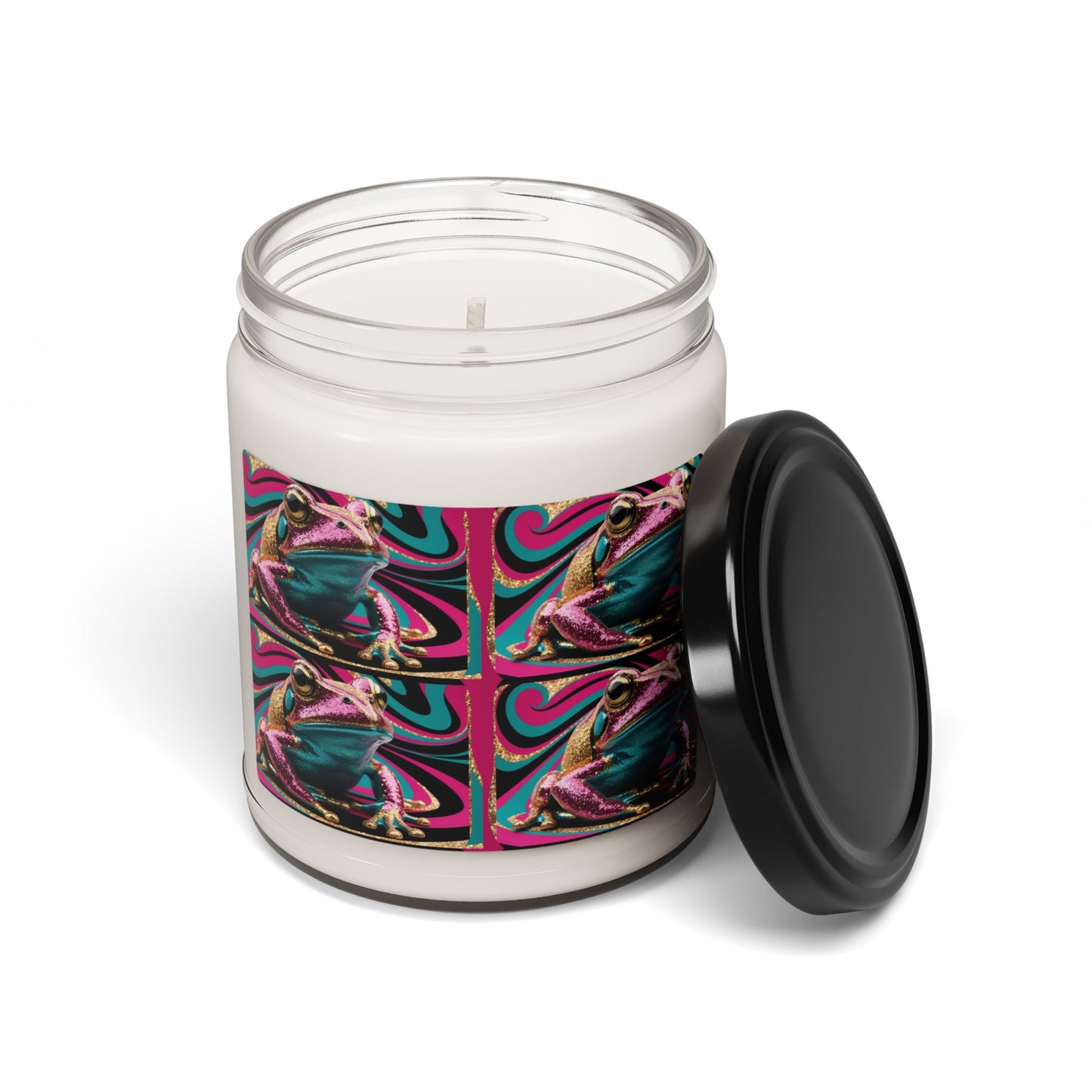 Glittery Psychedelic Frog- Scented Soy Candle, 9oz