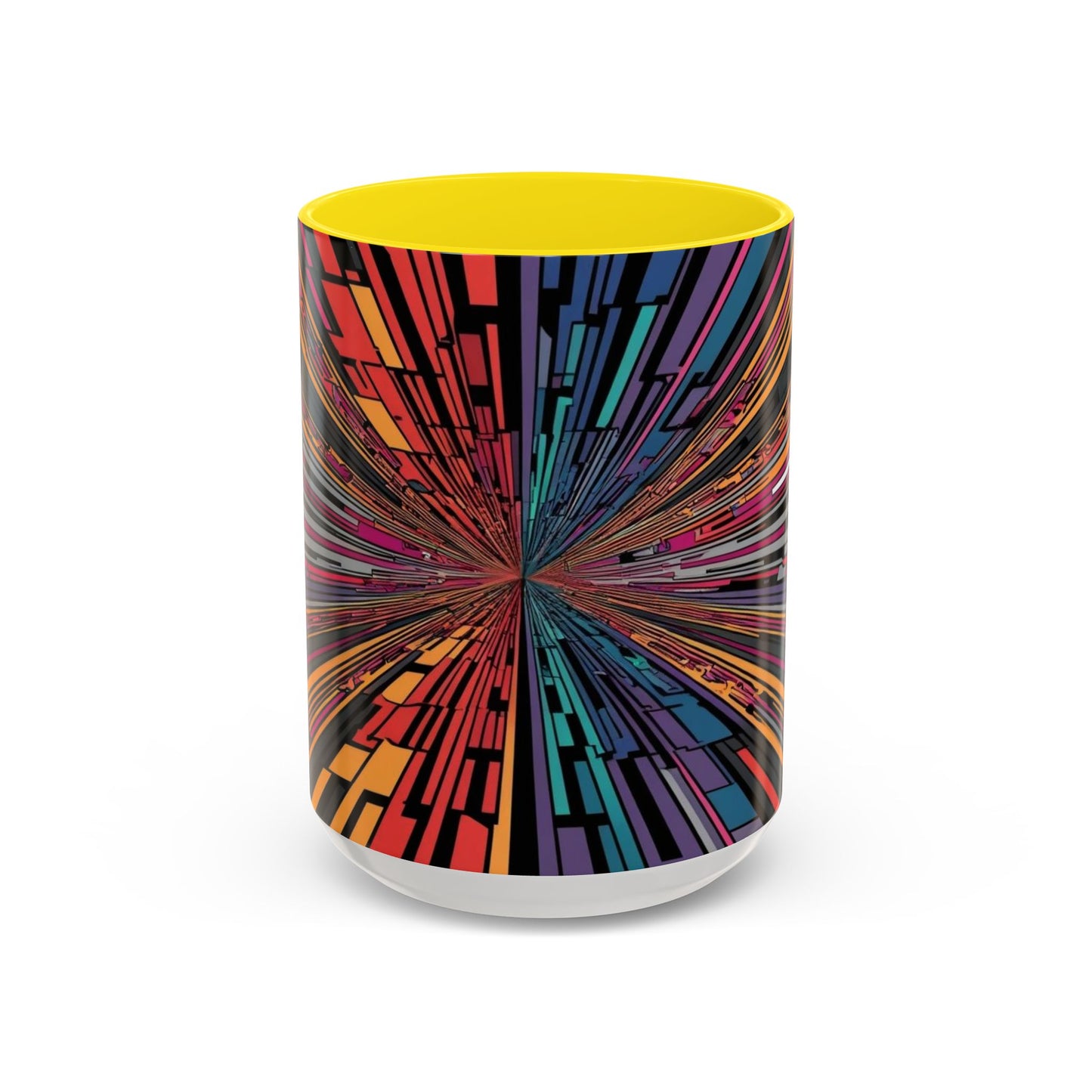 Optical Illusion Accent Mug – Ceramic Coffee Cup