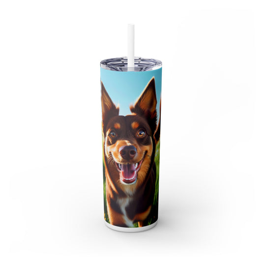 Australian Kelpie Tumbler with Straw, 20oz