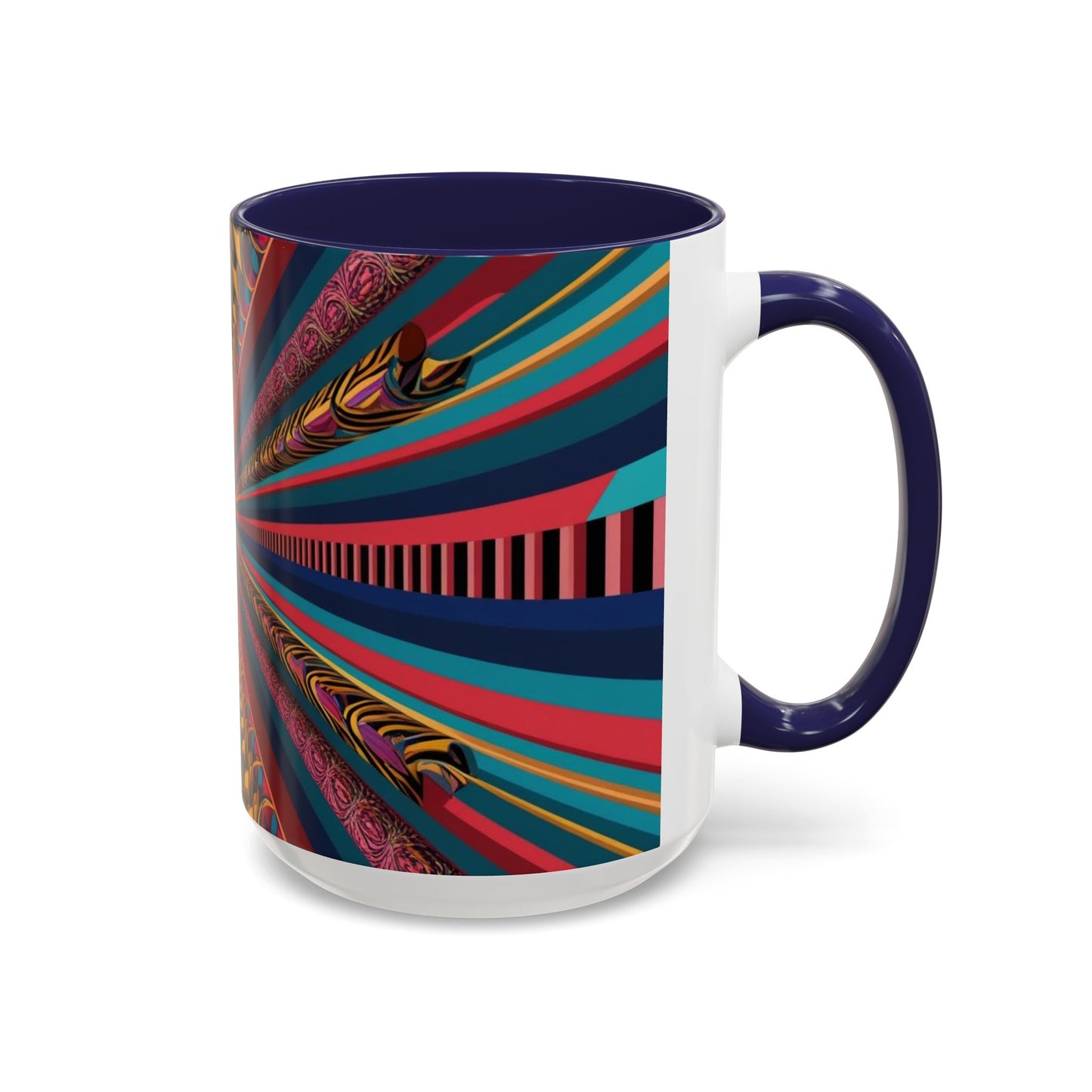 Optical Illusion Accent Mug – Ceramic Coffee Cup