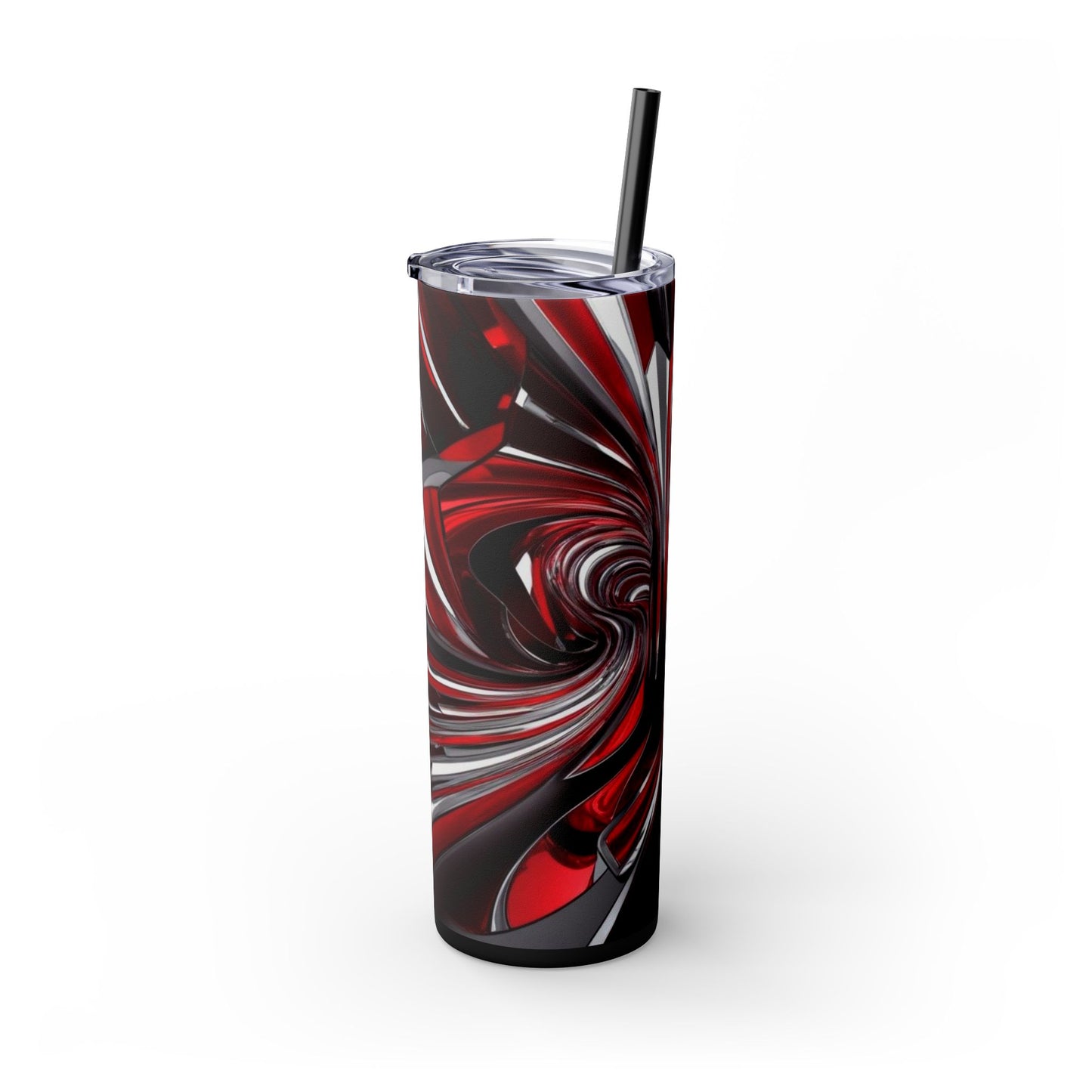 Optical Illusion Skinny Tumbler with Straw, 20oz