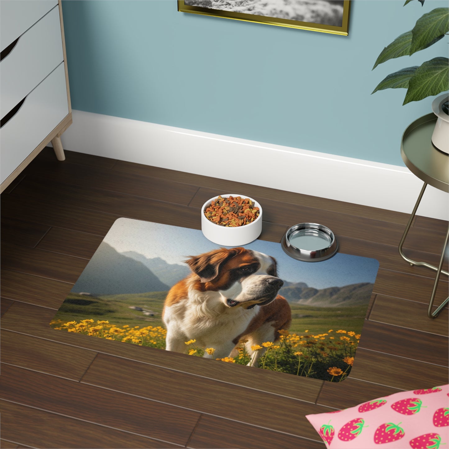 Pet Food Mat (12x18) - Saint Bernard