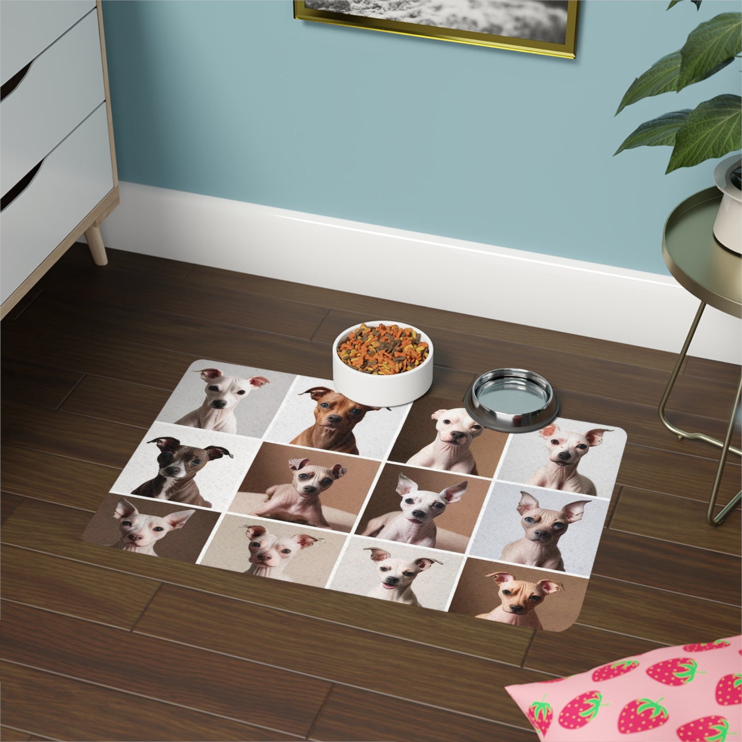 Pet Food Mat (12x18) - Hairless Dogs