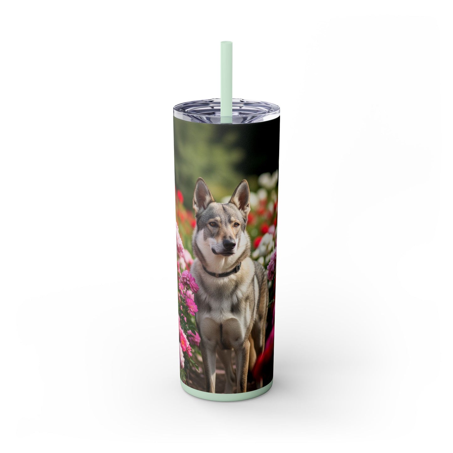 Skinny Tumbler with Straw – 20 oz Stainless Steel Cup