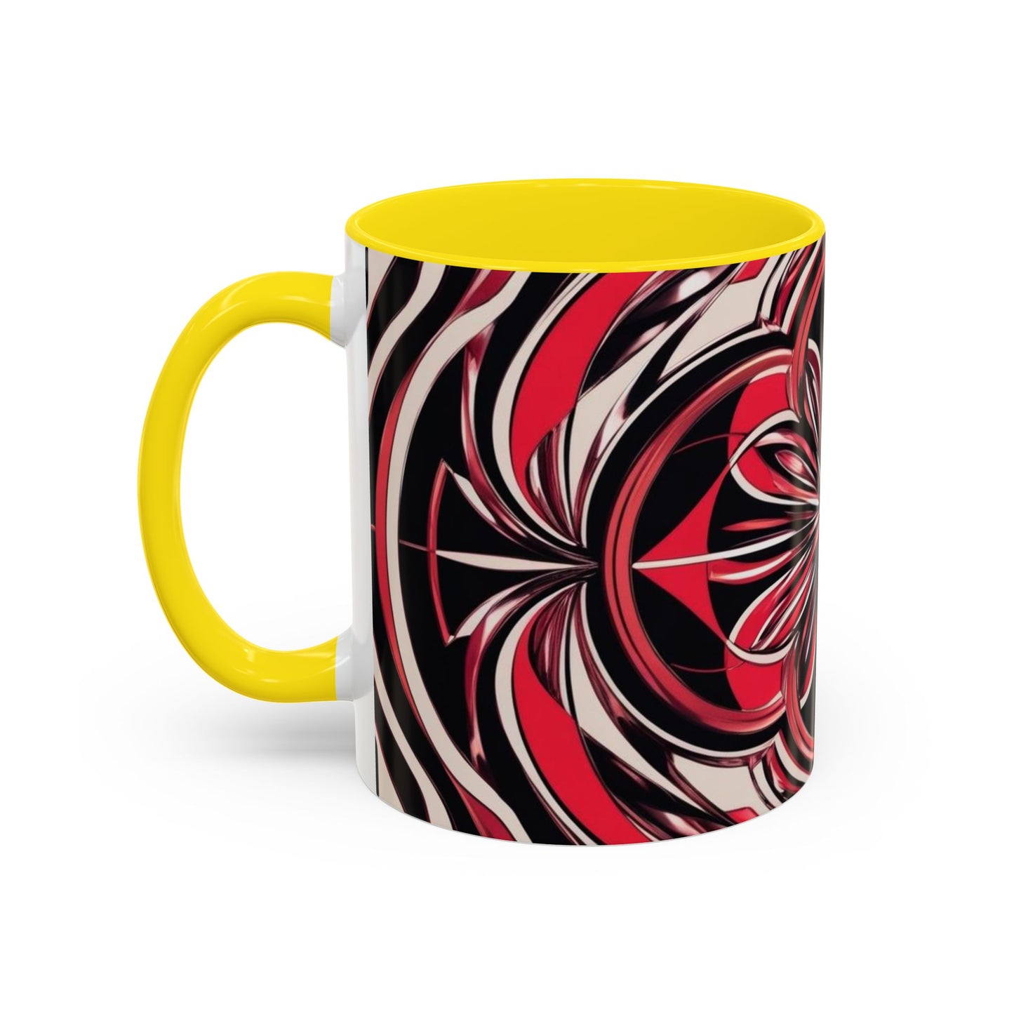 Optical Illusion Accent Mug – Ceramic Coffee Cup