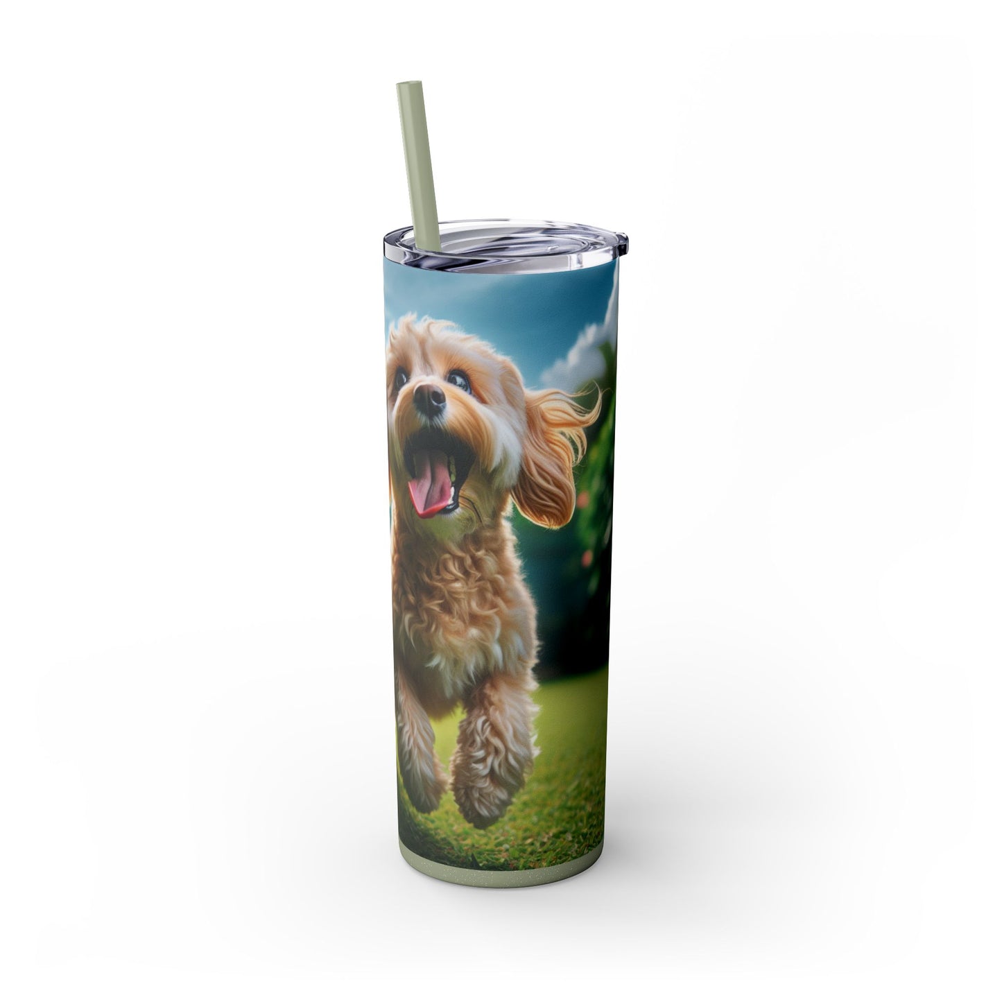 Skinny Tumbler with Straw – 20 oz Stainless Steel Cup