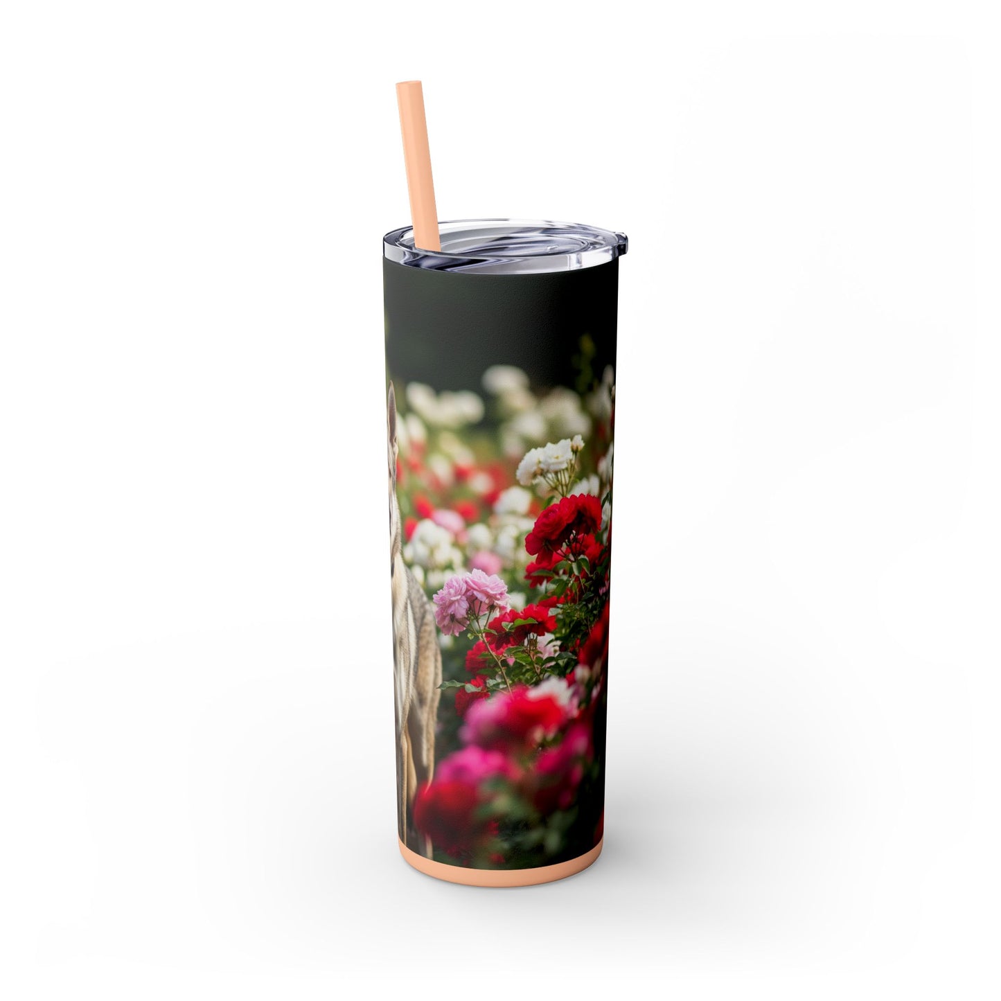 Skinny Tumbler with Straw – 20 oz Stainless Steel Cup