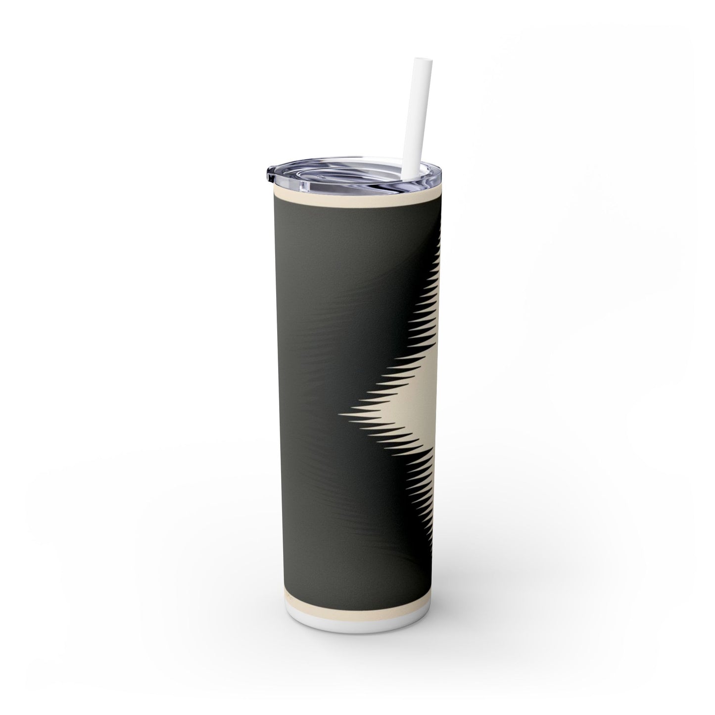 Optical Illusion Skinny Tumbler with Straw, 20oz