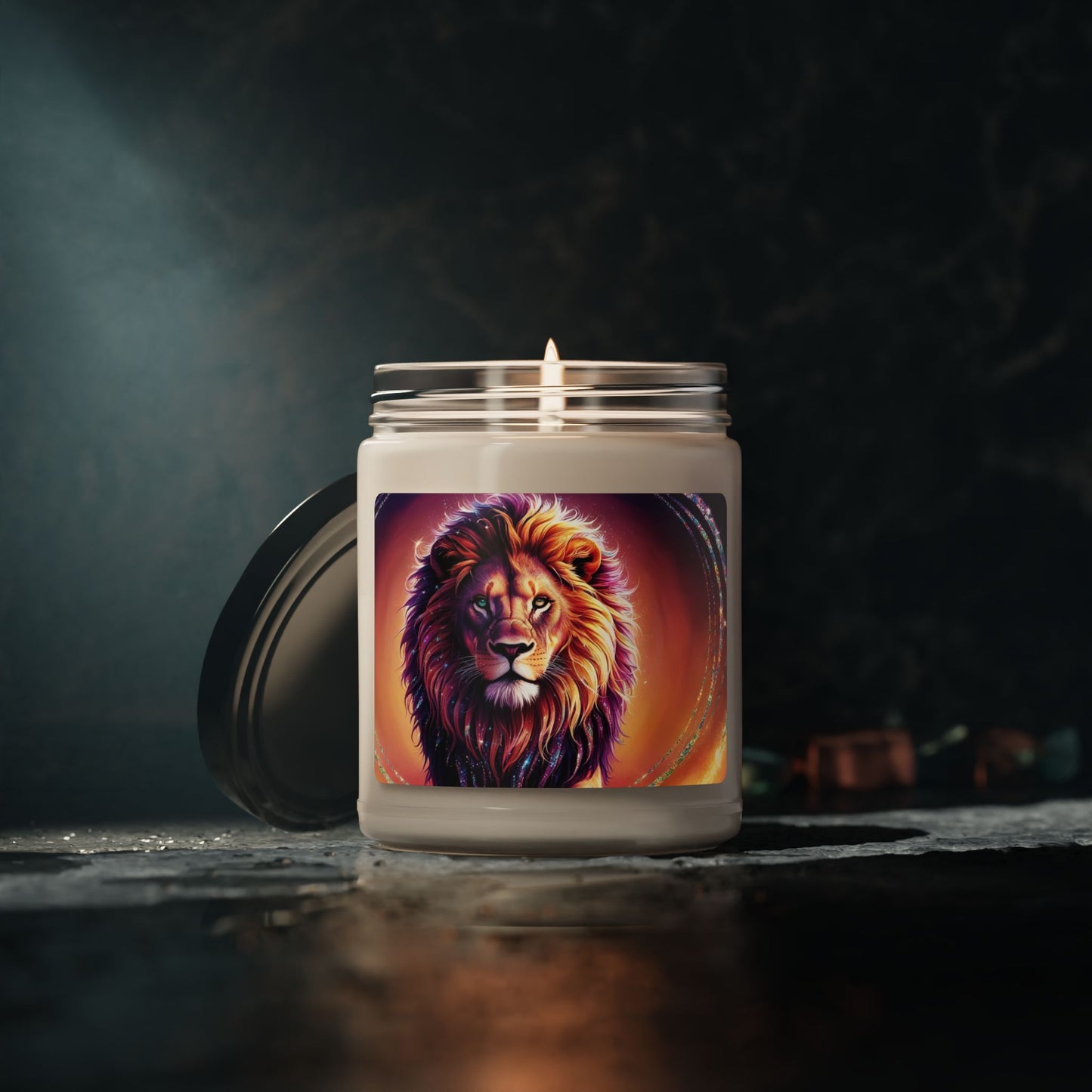 Psychedelic Lion- Scented Soy Candle, 9oz