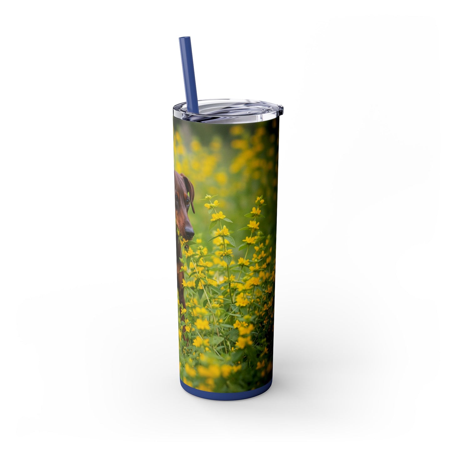 German Pinscher Tumbler with Straw, 20oz