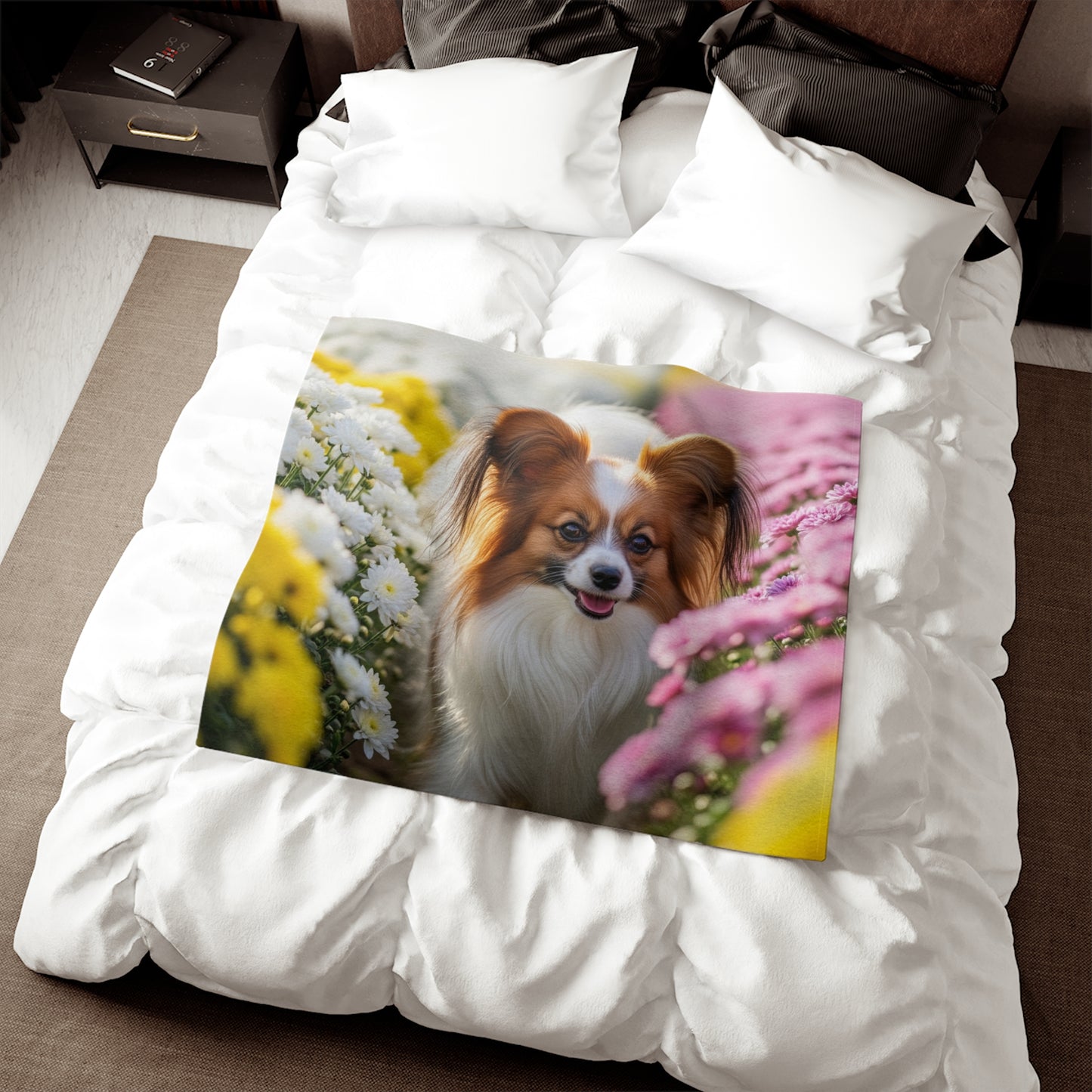 Papillon Sweatshirt Blanket